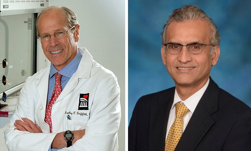 Bartley P. Griffith, MD, (l) and Muhammad M. Mohiuddin, MD (r)
