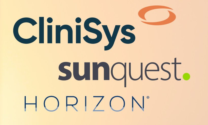 Firmenlogos von CliniSys, Sunquest Information Systems und Horizon Lab Systems