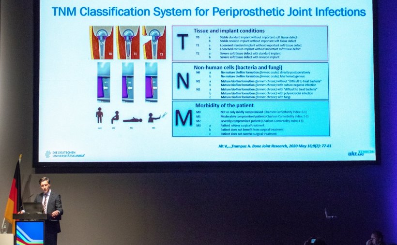 Professor Dr Alt presented the TNM classification system for periprosthetic...