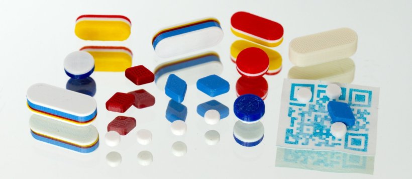 Beispiele für 2D- und 3D-gedruckte Medikamente
