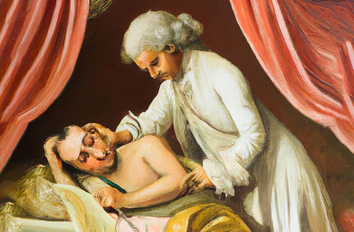 ai generated image of mozart healing a patient with epilepsy