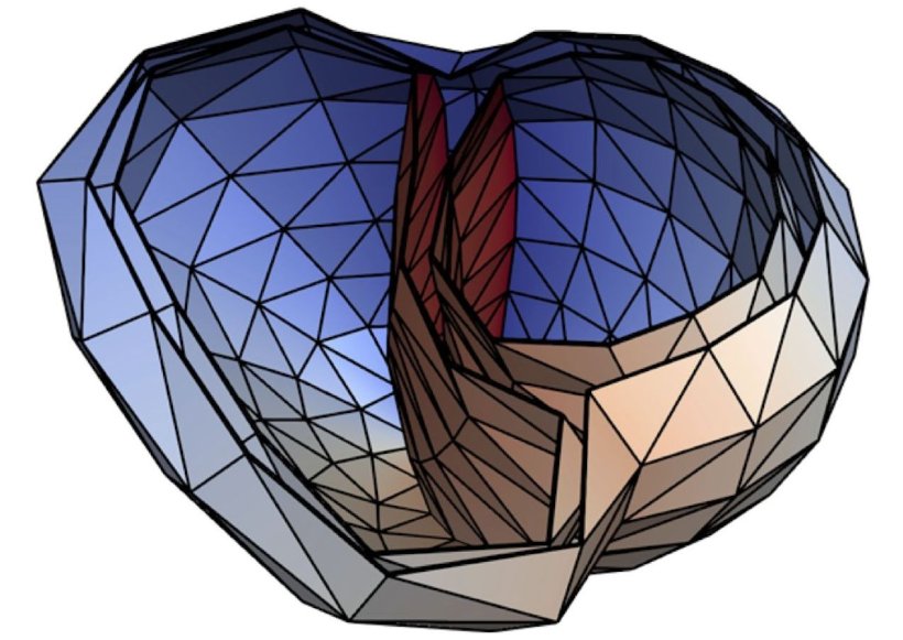 polygonal abstract image of heart shape