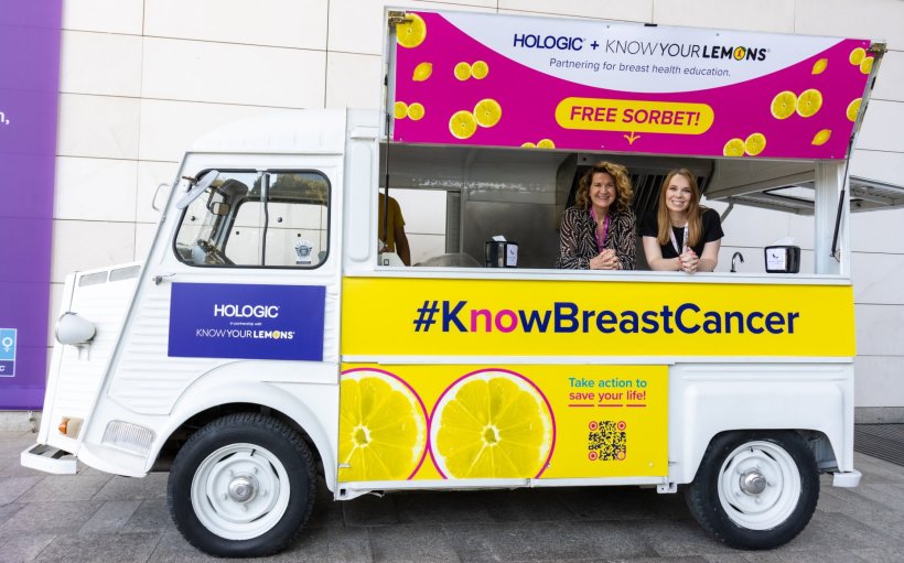 Not your usual ice cream truck: Tanja Brycker (left), Vice President for...
