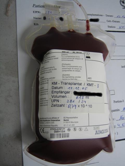 bone marrow transplant bag