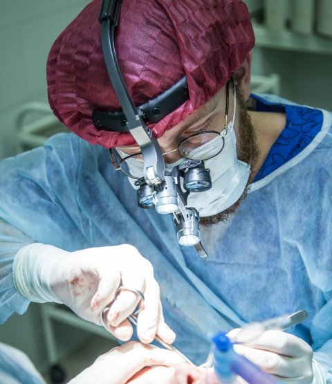 surgeon during a procedure