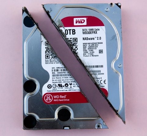 broken hard disk drive (HDD)