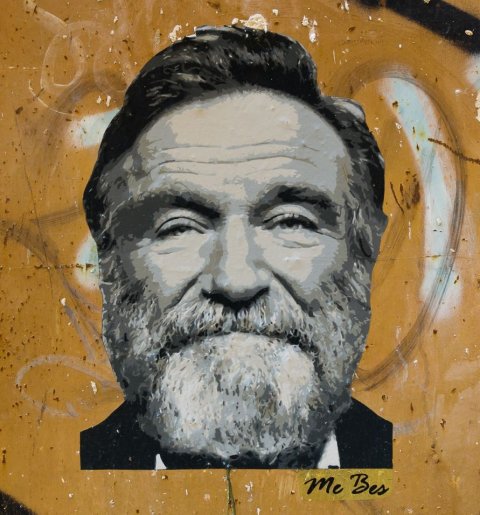 painting of robin williams