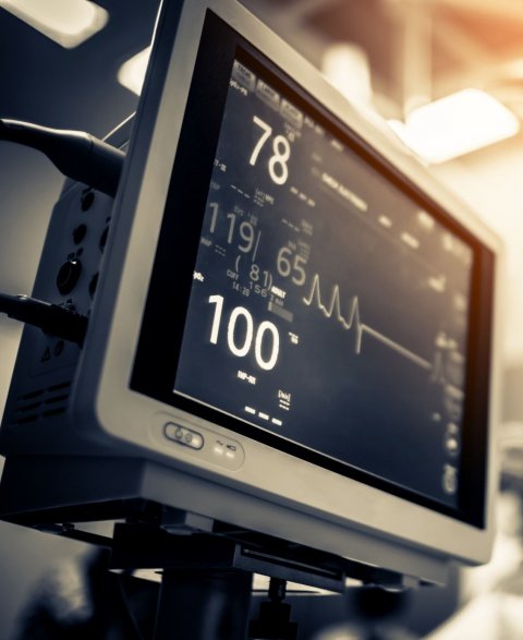vital signs monitor in hospital ICU
