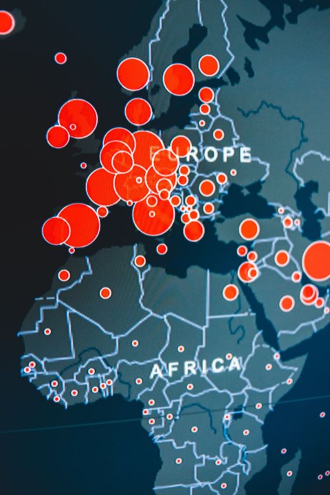 map of covid cases in europe and africa