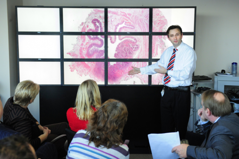 Dr Darren Treanor in the Digital Pathology Laboratory