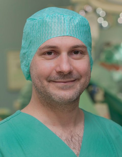 portrait of beat müller in surgeon gear