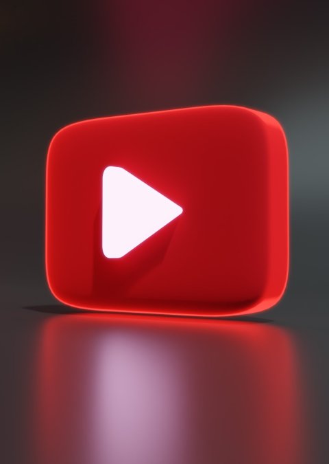 3d rendering of youtube logo