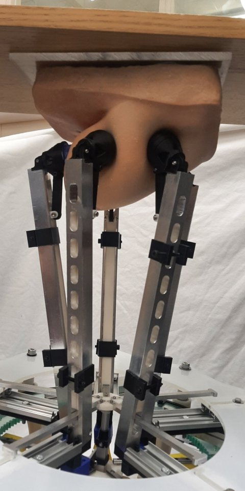 robot examining fake breast