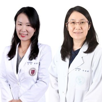 Double portrait of Sungeun Song and Okhee Woo
