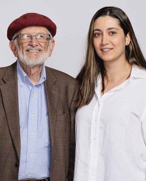 Graham Cooks and Mahdiyeh Shahi are standing next to each other