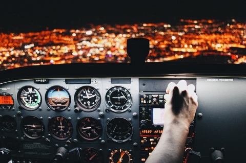 cockpit of an airplane